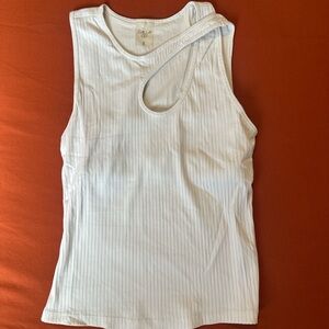 CALIA by Carrie Underwood White Ribbed Tank Top
